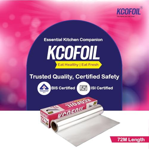 Image of 72M Aluminium Silver Kitchen Foil Roll Paper Aluminium Foil