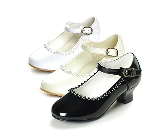 Rhinestone Detailed Patent Flower Girl Shoes2