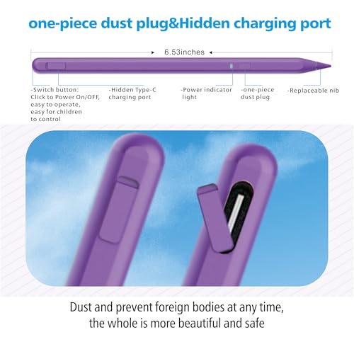 Image of Stylus Pen for iPad 11th&10th Generation,Milikilo Pen with Pencil Holder,Palm Rejection,for Pad Air11&13 inch(M3 /M2), Pro 11 inch&13 inch(M4),Pad 6-11th,Pro 11 inch /12.9 inch, Air 3 /4 /5, Mini 5 /6