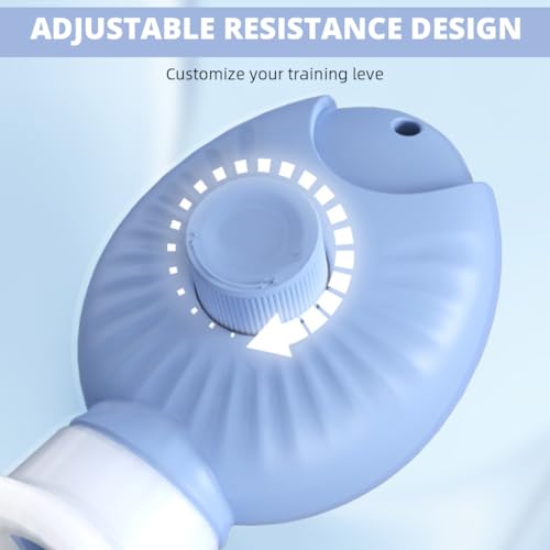 Image of Proberos Breathing Trainer with 3 Replacement Mouthpieces & Lanyard, One-Way Airflow Lung Exerciser Respiratory Muscle Trainer for Strengthen Diaphragm and Respiratory Muscles, Running, COPD