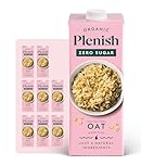 Plenish Organic Zero Sugar Oat Milk, 1L (Pack of 8)