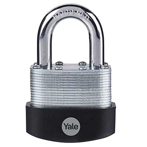 Image of Yale Y125B /60 /133 /1 - Laminated Steel Padlock (60mm) - Outdoor Hardened Steel Shackle Lock for Shed, Gate, Chain - 3 Keys - HIGH Security