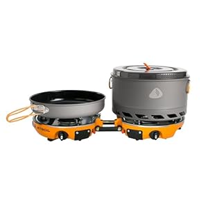 Jetboil Genesis Basecamp Backpacking and Camping Stove Cooking System with Camping Cookware