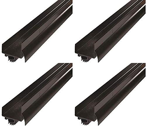 M-D Building Products 69554 1-3/4-Inch by 36-Inch DB003 U-Shaped Door Bottom with Drip Cap, Bronze Pack of 4