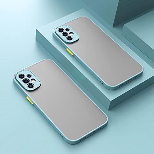 Coque mate antichoc pour Samsung Galaxy S21 FE avec bumper armor cyan clair
