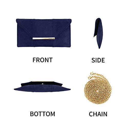 Image of JNB Faux Microsuede Envelope Clutch