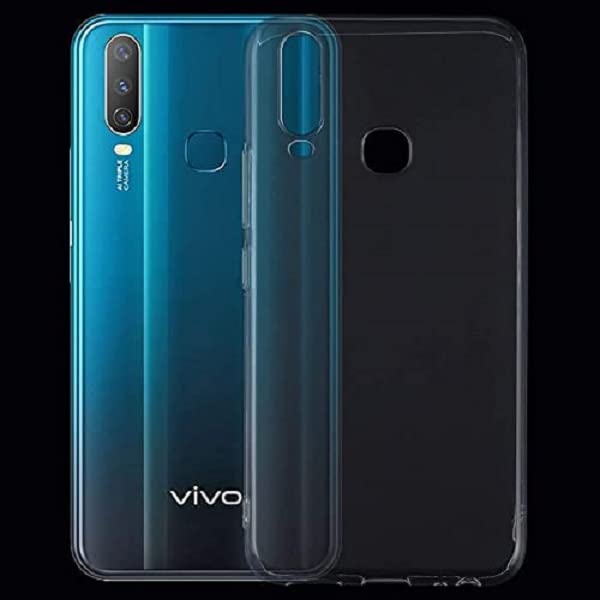 Image of COVERBLACK Rubber Silicone Transparent Back Cover for Vivo Y11-2019 Edition - Transparent