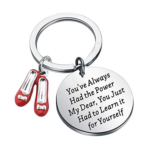 Gzrlyf You've Always Had The Power My Dear Inspirational Keychain Wizard of Oz Gifts Encouragement Gifts Graduation Gifts
