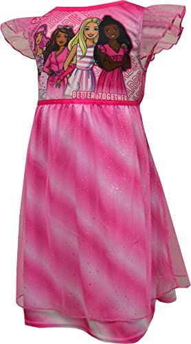 Komar Kids Barbie Better Together Girl's Dressy Gown (Size 4) Pink