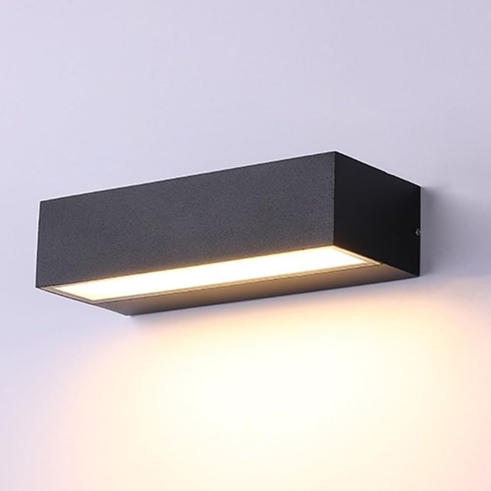 Apliques de Pared LED Exterior Impermeable Lámpara Antioxidante Negra para Porche y Puerta