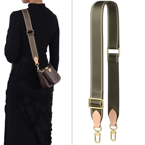 Image of Adjustable Soft Crossbody Strap for Designer Purse, Canvas Strap for Pochette Accessories