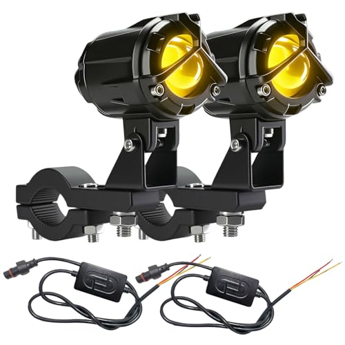 Motorcycle Driving Lights 8-80V 60W 6000LM LED Fog Lights with External Driver,...