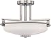 Quoizel TY1716AN Taylor Semi Flush Mount Ceiling Lighting, 3-Light, 300 Watts, Antique Nickel (12"H x 17"W)