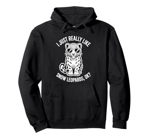Leopardos de Nieve Divertido Leopardo de Las Nieves Sudadera con Capucha