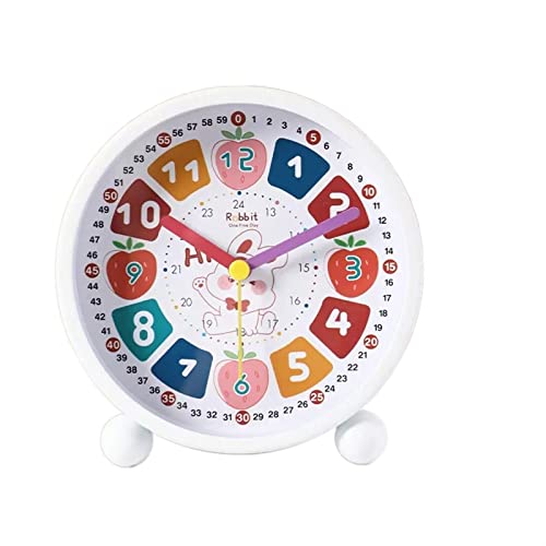 HHeaeR Despertadores Reloj Despertador for niños, Relojes analógicos con retroiluminación, Perfecto for dormitorios y decoración Infantiles Despertadores de Mesilla (Color : B)