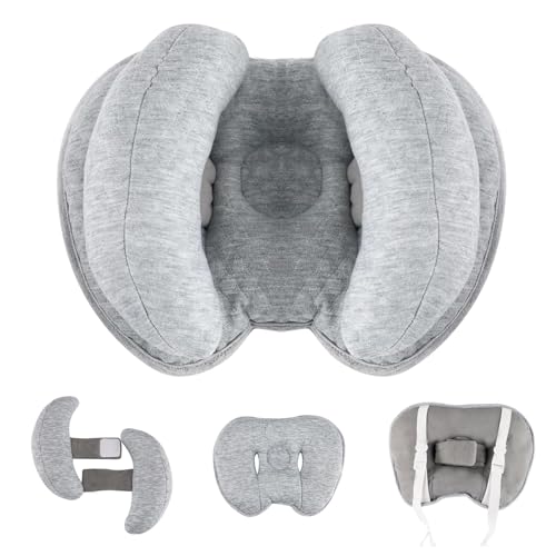 Banana Shape Baby Pillow 2-in-1 Adjustable Head and Neck Support for Infant Toddler for Stroller Car Seat Travel