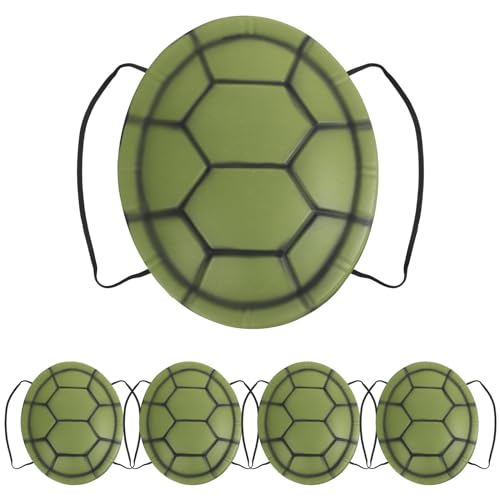 Tortoise Shells Props: 5pcs Costume Turtle Shell, Turtle Shell Backpack, Ninja Turtle Backpack, Funny Dress Up Shell Backpack, Animal Costume Cosplay Props, Halloween Party Fancy Dress Prop