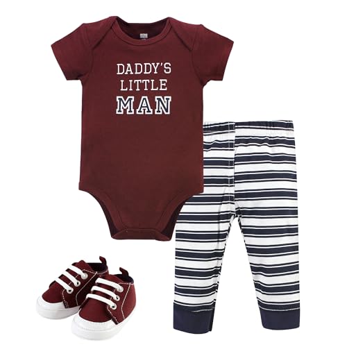 Image of Hudson Baby Unisex Baby Cotton Bodysuit, Pant and Shoe Set