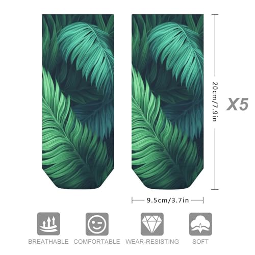 5 Pairs Ankle Socks for Women Men,Low Cut Running Athletic Socks,Funny Cute No Show Casual Sports Socks Size 8-122