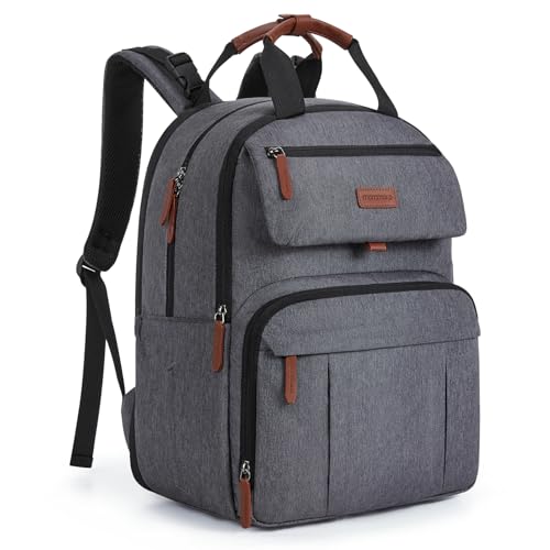 Image of mommore Diaper Bag Backpack, Large Diaper Bag Expandable for 2 Kids/Twins, Durable Baby Bag with Changing Pad, Water Resistant Travel Diaper Backpack for Mom Dad