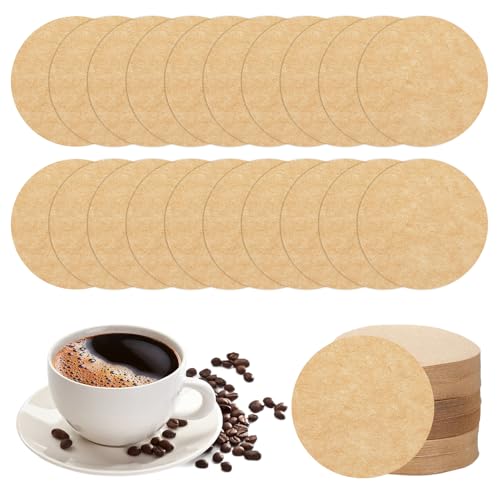 Lot de 300 filtres à café ronds en papier filtrant pour expresso - Filtre à café rond - Filtre à café - Filtre à café - Petit avec une variété de...