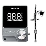 Gaahleri Turbox mini Airbrush-Kit mit GHAD-39, Dual-Action, 18 Luftstufen, extrem leise, zweistufig, für Malerei/Modellbau/Torten/Make-up, Digitalanzeige, ideal für Einsteiger