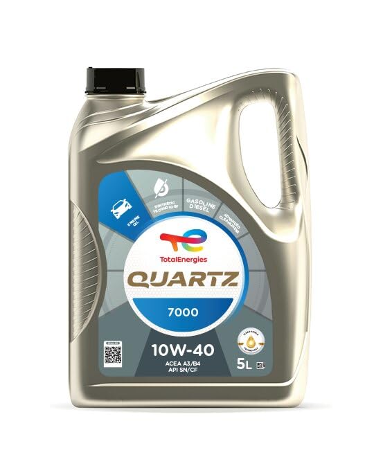 Olio Motore Auto Total Quartz 7000 Energy 10w40 -ACEA A3/B4 API CF API SN - FIAT 9.55535-G2 MB-229.3 / VW 501.01 VW 505.00-5 LITRI