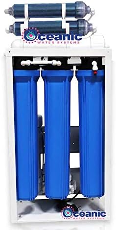 Sistema de filtración de agua de ósmosis inversa + desionización (RO/DI) de grado comercial - 300-800 GPD - Bomba de refuerzo de 0 TDS l (400 GPD)