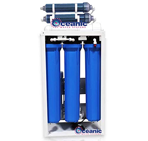 Commercial Grade Reverse Osmosis + Deionization (RO/DI) Water Filtration System - 300-800 GPD - 0 TDS Booster Pump (800 GPD)