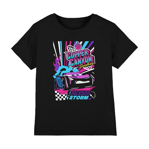 Image of Cotton Soul Disney Jackson Storm Speedway Kids T Shirt, Black, 3-4 Years