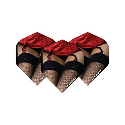 Iflight Stockings Extra Thick Dart Flights 4 Sets per Pack (12 Flights in Total) & Red Dragon Checkout Card by Red Dragon Darts Cover