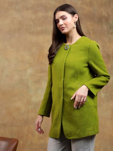 Image of KOTTY Womens Cotton Blend Standard Length Elegant Style Coat - Classic Style with Modern Detailing