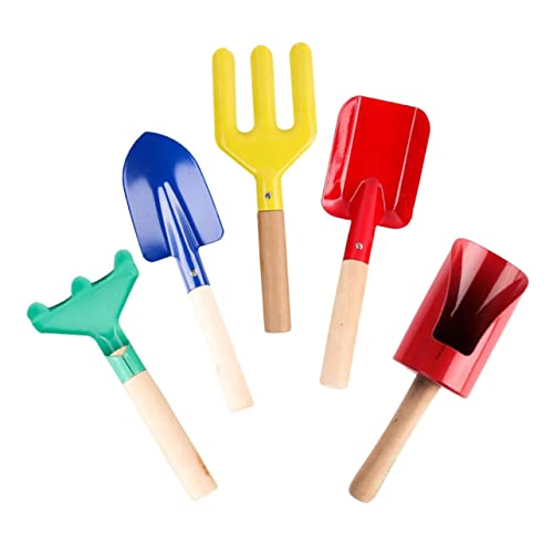 5 Pièces Outils de Jardinage Truelle Râteau Accessoires Pratiques pour Jardinage Plantations de Fleurs