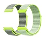 Aoekne 2Pcs Correas de Nylon para Reloj, 20mm Bandas Deportivas Ajustables y Transpirables, Correa Reloj de Repuesto para Niños