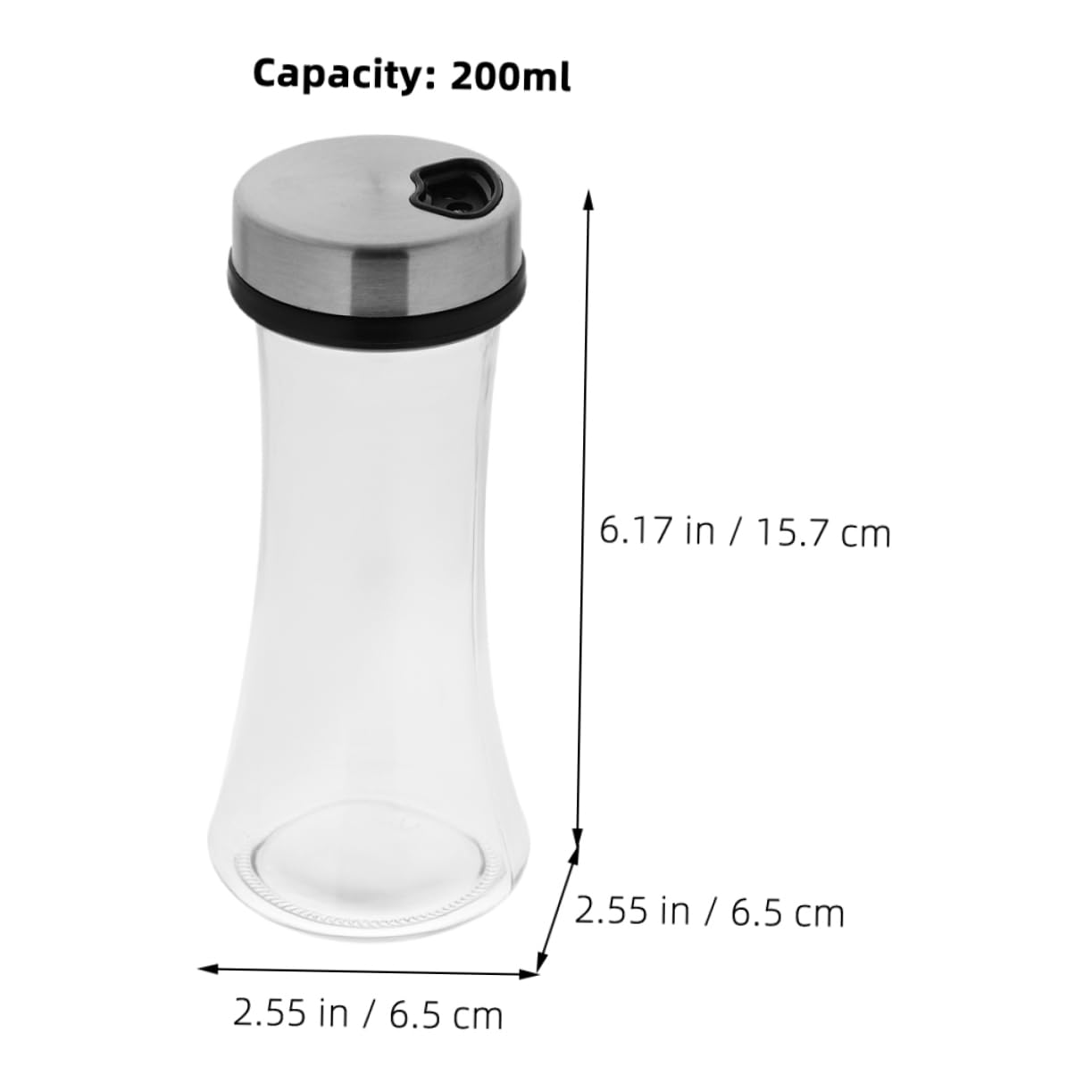 MAGICLULU 6 Dispensadores De Especias Para Decoración De Cocina Pimentero Reutilizable Botellas De Especias Salero De Mesa Salero Condimentos De Cocina Con Tapa De Vidrio
