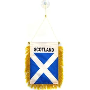 Schotland mini Banner 6” x 4” – Schotse PENNANT 15 x 10 cm – mini Banners 4×6 inch zuignap hanger – AZ FLAG