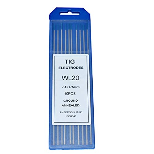 TIG Welding Tungsten Electrodes 2% Lanthanated 3/32 x 7 (Blue, WL20) 10-Pack