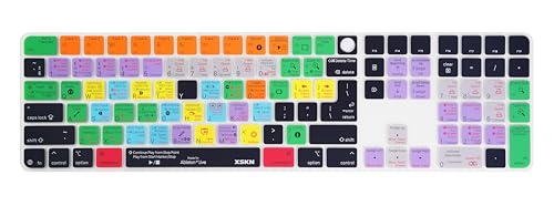 XSKN Ableton Live Shortcuts Keyboard Cover Skin Fits for Apple 2024 iMac M4 Chip Magic Keyboard with Touch ID and Numeric Keypad A3119