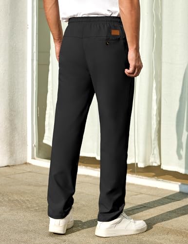 COOFANDY Mens Casual Pants Elastic Waist Chino Pants Lightweight Drawstring Pants with Pockets2