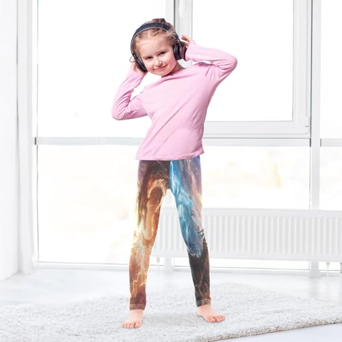 Toddler Girls Leggings Printed Yoga Pants Leggings Blue Yellow Dragon for Kids4