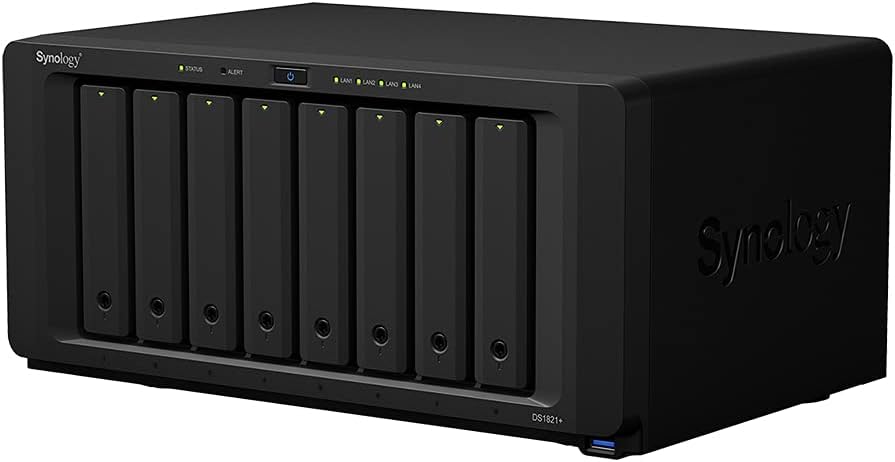 Synology 8 Bay DiskStation DS1821+ (Diskless), 8-bay; 4gb ddr4