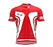 ScudoPro England Full Zipper Bike Short Sleeve Cycling Jersey for Women - Size L Multicolored