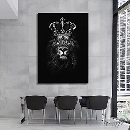 Impression sur toile Roi Lion decoration murale salon 70x100 cm grand format sans cadre