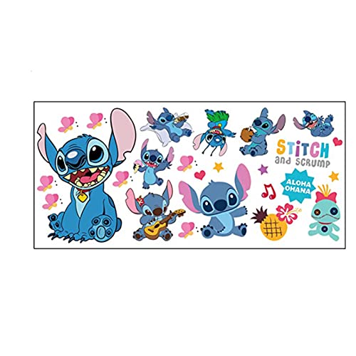 Stitch Wall Decal, Kids Boys Girls Cartoon Bedroom Background Decoration Removable Waterproof Nursery Wall Stickers Pvc #TOP5