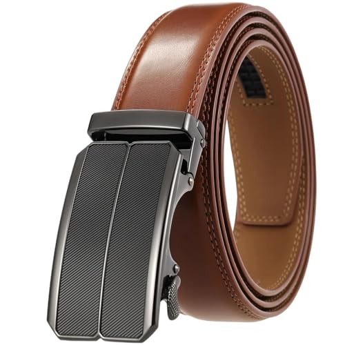 Men 3.5Cm Automatic Buckle Belt Metal Formal Jeans Waist Belts Style 10 130cm