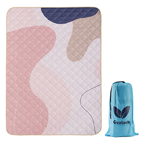 Gealaek Waterproof Picnic Blankets Sandproof Beach Blanket 3-Layers 60x80 Inches Large Foldable Outdoor Blanket for Camping, Park, Travel, Grass, with Carry Bag 05w