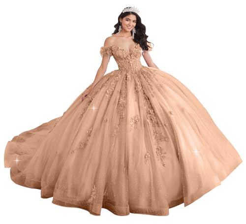 Flihodaputa 3D Floral Peach Dress
