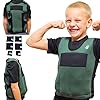 Chaleco con peso para niños, chaleco de compresión ajustable con seis pesos extraíbles incluidos, diseño transpirable y ajustado