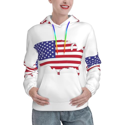 Sweat à capuche États-Unis pour femme EdWal coupe ajustée