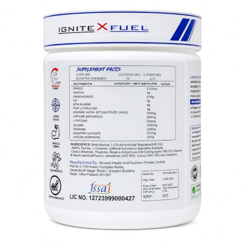 IgniteXFuel LIMITLESS Pre Workout 25 Servings 4g - Image 8
